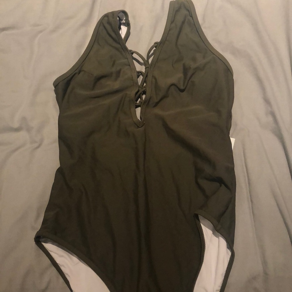 NEW olive green bathing suit